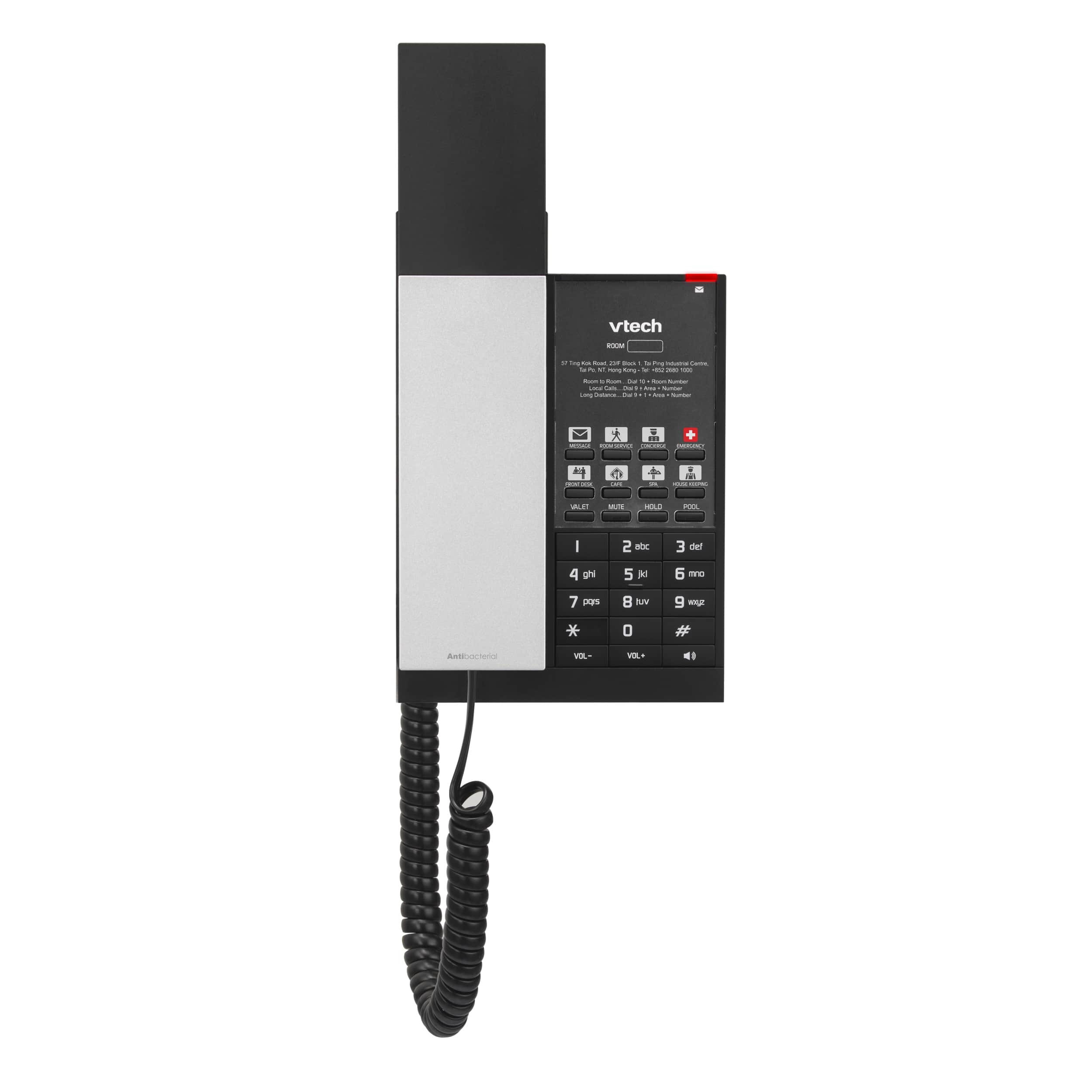 Image of 1-Line Analog Corded Phone | NG-A3211 Silver Black